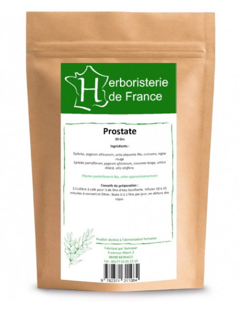 Tisane Prostate confort urinaire 30gr Herboristerie de France problèmes masculins Abcbeauté tisane infusion