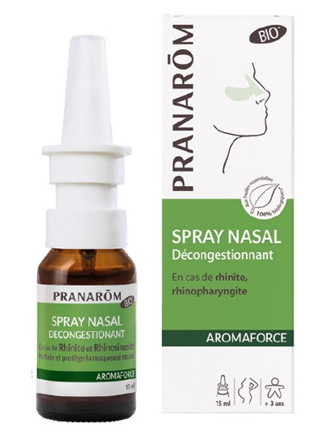 Spray nasal décongestionnant 15ml Pranarôm dispositif médical antiseptique Abcbeauté ORL