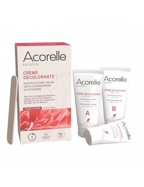 Crème Décolorante Visage et Corps 2X30 ml Acorelle huile de neem, boswellia, sésame Abcbeauté