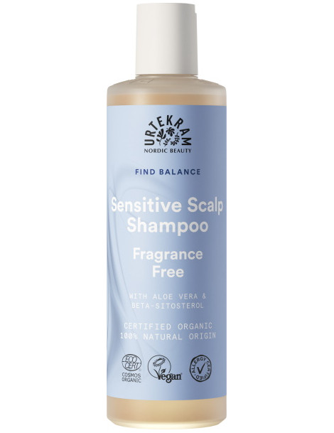 Shampoing sans parfum cuir chevelu sensible 250ml Urtekram contre les irritations Abcbeauté capillaire
