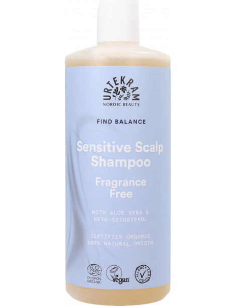 Shampooing sans parfum cuir chevelu sensible 500 ml Urtekram cuir chevelu irritable Abcbeauté hygiène capillaire