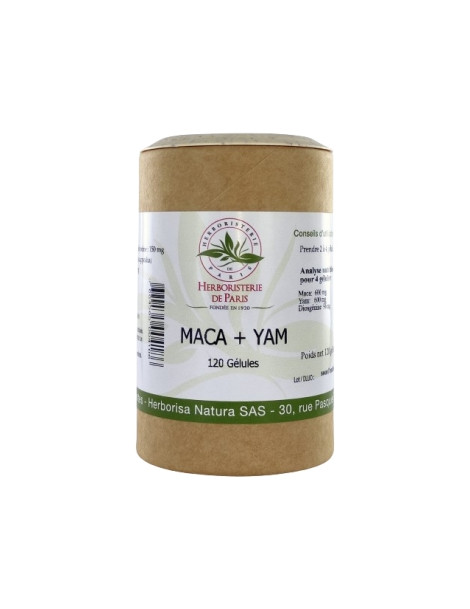 Maca yam Isoflavones 200 gélules - Herboristerie de Paris stimulant ménopause Abcbeauté
