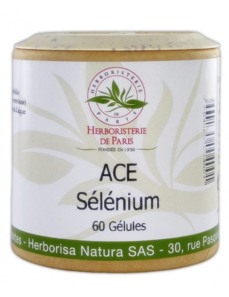 ACE Sélénium 60 gélules Herboristerie de paris levure riche en sélénium caroténoides Abcbeauté complément alimentaire
