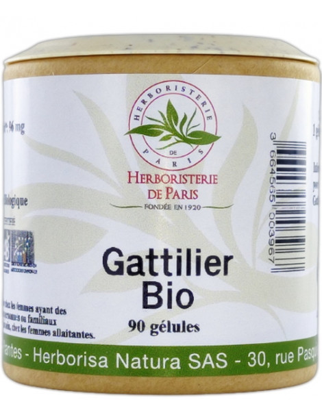 Gattilier bio 90 gélules Herboristerie de Paris équilibre hormonal de la femme vitex agnus castus Abcbeauté