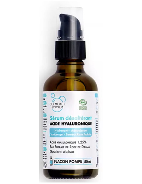 Sérum désaltérant à l'Acide hyaluronique 50ml Clémence et Vivien teint frais et éclatant Abcbeauté visage