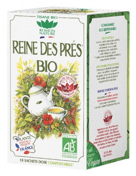 Tisane Reine des Prés bio 18 sachets Romon Nature articulations minceur cellulite Abcbeauté infusion