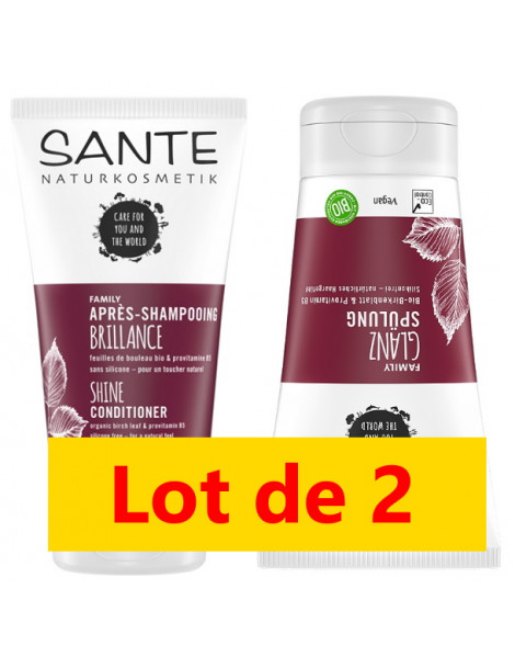 Lot de 2 Après shampoing Brillance Bouleau Bio 2x150ml Santé bouleau bardane vit b5 Abcbeauté capillaire