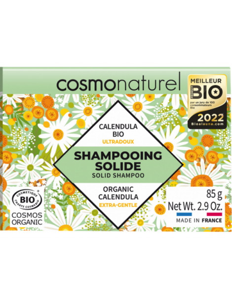 Shampoing Ultra doux Solide 85gr Cosmo Naturel tous types de cheveux écologique Abcbeauté