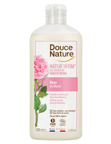 Natur Intim Gel douceur toilette intime Rose du Maroc 250 ml Douce nature ph physiologique hygiène Abcbeauté