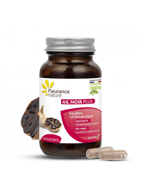 Ail noir plus 60 gélules Fleurance Nature extrait de bulbe d'ail Abcbeauté cardiovasculaire