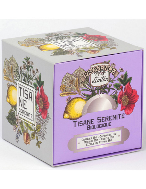 Tisane Be Cube Sérénité bio 24 sachets 36 gr recharge carton Provence d'Antan camomille tilleul Abcbeauté infusion