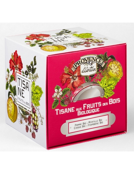 Tisane Be Cube Fruits des bois bio 24 sachets recharge carton Provence d'Antan tisane infusion à déguster Abcbeauté