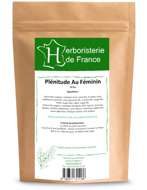 Herboristerie De France Tisane Plénitude au Féminin 30g ménopause sérénité Abcbeauté
