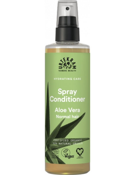 Spray cheveux revitalisant sans rinçage à l'Aloé Vera 250 ml Urtekram soin démêlant brillance Abcbeauté