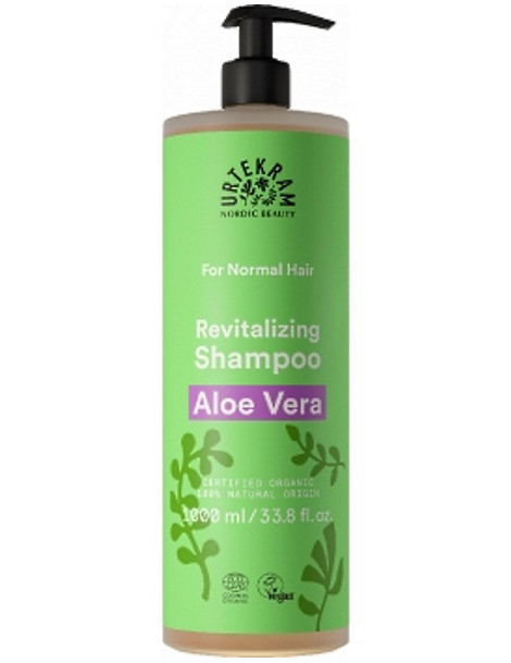 Shampoing Aloe Vera cheveux normaux 1 Litre Urtekram soin et brillance quotidienne Abcbeauté