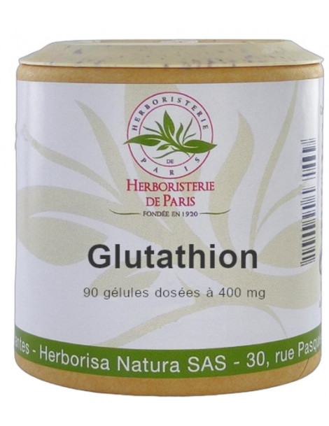 L-Glutathion réduit 90 gélules Herboristerie de Paris antioxydant detoxifiant défenses Abcbeauté