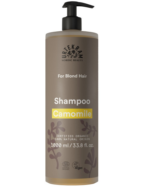 Shampoing Camomille pour cheveux blonds 1000ml Urtekram cheveux fins aloe vera camomille huile de camomille Abcbeauté