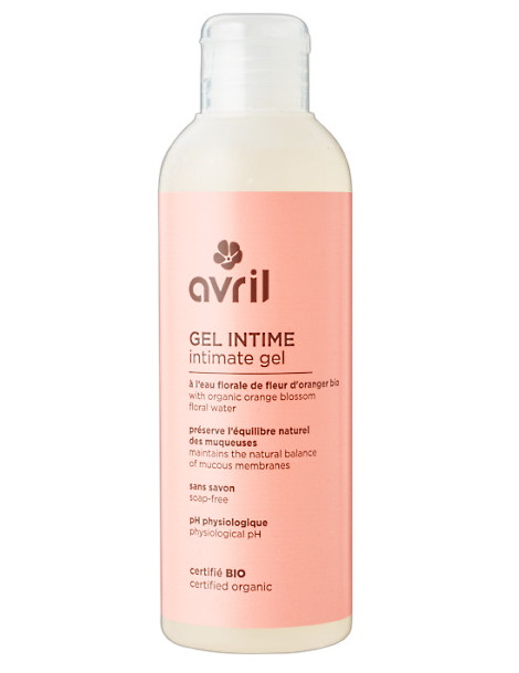 Gel intime bio 200 ml Avril eau florale d'oranger PH acide Abcbeauté intimité