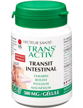 Trans'Activ  72 gélules Vecteur Santé transit intestinal Abcbeauté tamarin boldo sel d'epsom