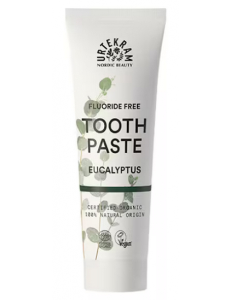Dentifrice bio à l'Eucalyptus 75 ml Urtekram craie myrrhe eucalyptus Abcbeauté