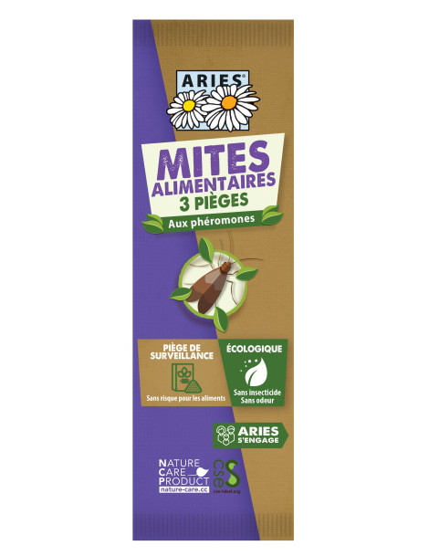 Piège à mites alimentaires aux phéromones 3 unités Aries procédé naturel cuisine saine Abcbeauté