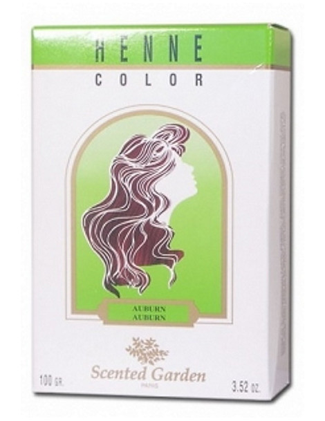 Henné Auburn 100gr Scented Garden henné naturel teinte châtain naturel avec reflets flamboyants Abcbeauté