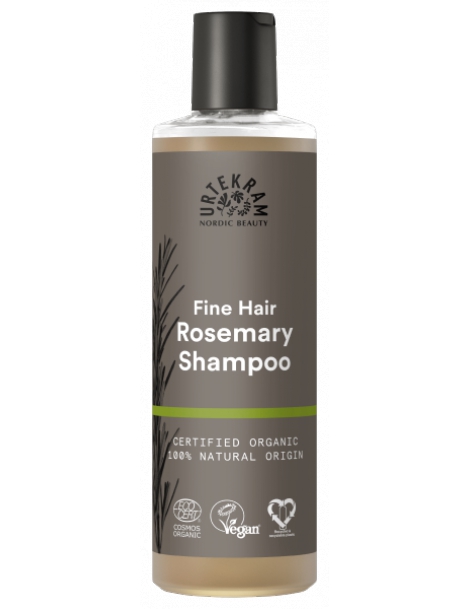 Shampoing Romarin cheveux fins 250ml Urtekram huile essentielle romarin aloe vera nourrissant tonus capillaire Abcbeauté