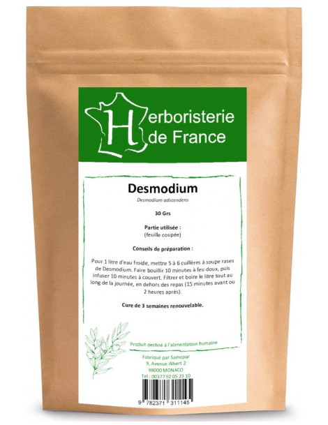 tisane Desmodium feuille coupée 30gr Herboristerie De France aide le foie et le nettoie Abcbeauté