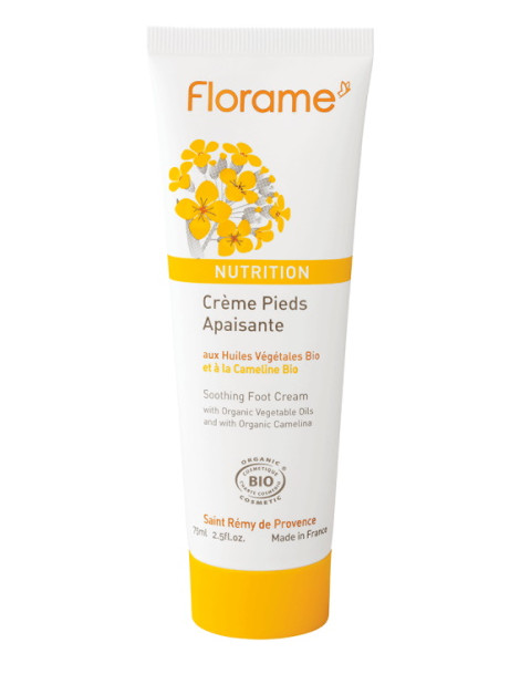 Crème Pieds Apaisante 75 ml Florame crème onctueuse pour les pieds Abcbeauté