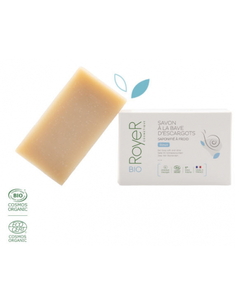Savon à la bave fraîche et bio d'escargot 100 gr Royer anti-âge contre les cicatrices et les imperfections Abcbeauté