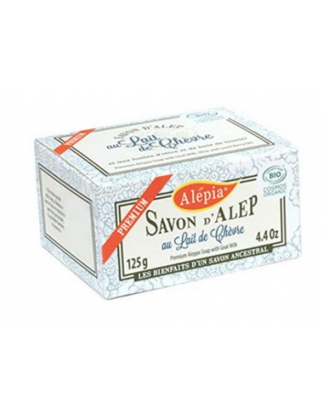 Savon d'Alep premium au lait de chèvre bio 125 gr Alepia savon régénérant Abcbeauté peaux sensibles
