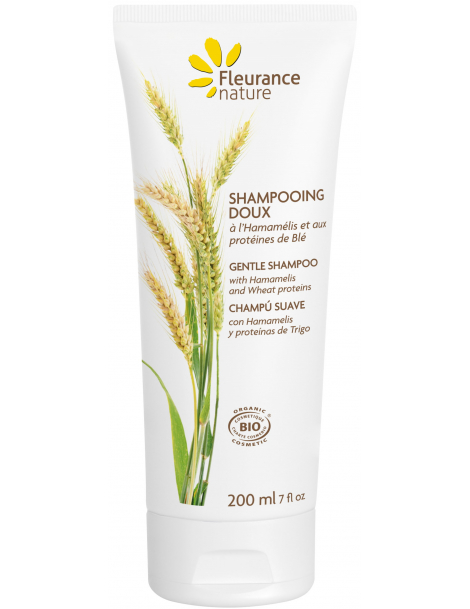 Shampoing doux à l'hamamélis Bio 200 ml Fleurance Nature protéines de blé douceur Abcbeauté