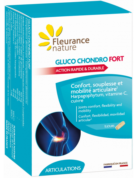 Gluco Chondro Fort 45 comprimés sécables Fleurance Nature glucosamine chondroitine Abcbeauté