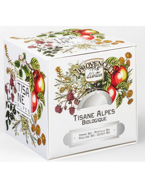 Tisane des Alpes biologique 24 sachets 60g recharge carton Provence d Antan génépi réglisse myrtille Abcbeauté