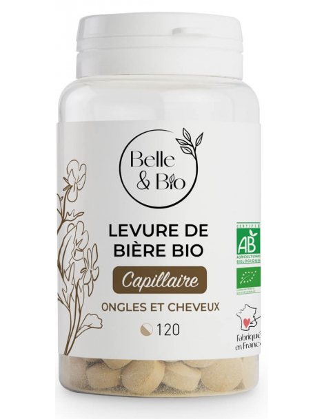 Levure de bière BIO 120 comprimés Belle et Bio cheveux et ongles beauté transit Abcbeauté