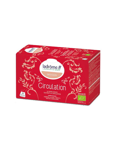 Infusion Circulation Bonne Tension 20 sachets Ladrôme hibiscus aubépine olivier Abcbeauté Herboristerie