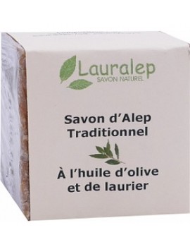 Savon d'Alep Traditionnel 180 gr Lauralep baies de laurier olive anti rougeurs peau sensible abcbeauté