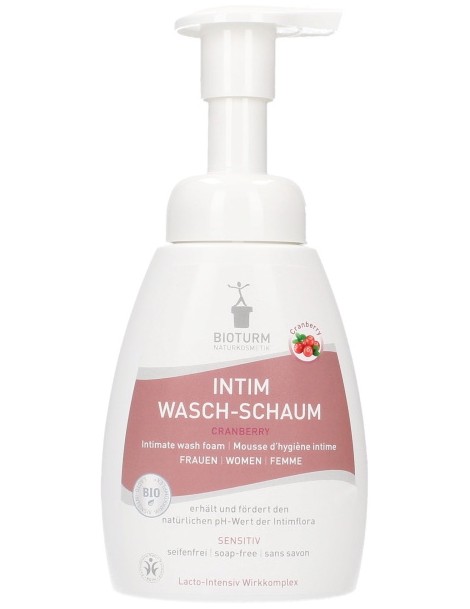 Mousse d'hygiène intime sans savon extra doux 250ml Bioturm base lavante ph acide Abcbeauté