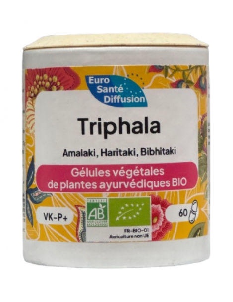 Triphala BIO 60 gélules Phytofrance digestion circulation et cholestérol Abcbeauté ayurvéda