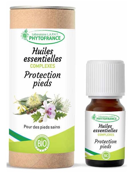 Complexe d'huiles essentielles Protection des pieds 10ml Phytofrance fongiderme contre les mycoses abcbeauté