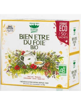 Tisane Bien être du foie 50 sachets Romon Nature infusion foie vésicule biliaire Abcbeauté herboristerie