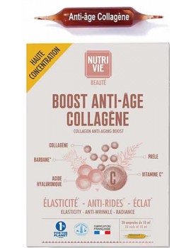 Boost Anti âge collagène 20 ampoules buvables Nutrivie collagène marin acide hyaluronique prêle Abcbeauté anti rides