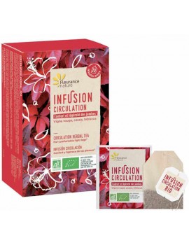 Tisane Circulation bio 20 sachets Fleurance nature vigne rouge feuilles de myrtille Abcbeauté herboristerie