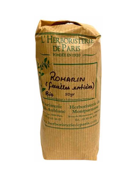 Tisane au Romarin bio feuilles 50 gr Herboristerie de Paris infusion romarin bio Abcbeauté herboristerie