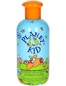 Shampoing Tout Doux 2 en 1 à l'Abricot 200ml Planet Kid shampooing abricot enfants douceur et demêlage Abcbeauté