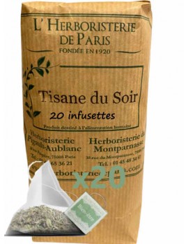 Tisane du Soir 20 infusettes concentrées de 2gr Herboristerie de Paris tisane infusion sommeil Abcbeauté