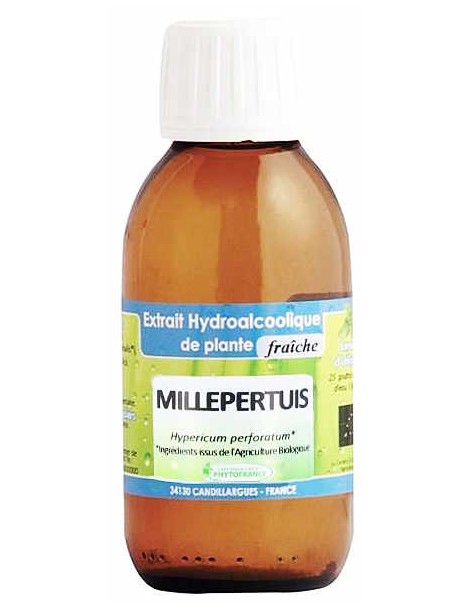 Extrait hydroalcoolique Millepertuis 125ml Phytofrance relaxation troubles de l'humeur Abcbeauté herboristerie