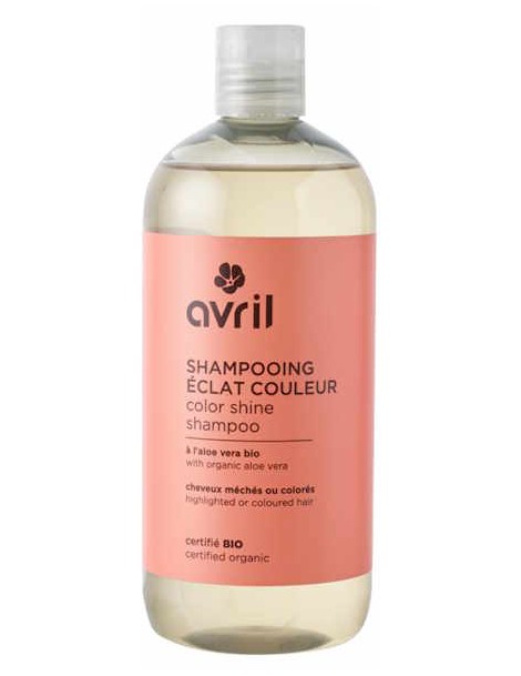 Shampooing Éclat Couleur certifié bio 500 ml Avril ravive les colorations devenues ternes Abcbeauté capillaire