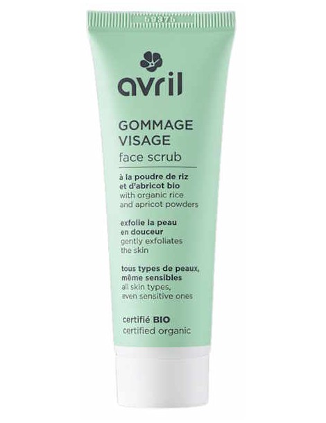 Gommage visage 50ml Avril poudre de riz et abricot karité aloe vera Abcbeauté cosmétique