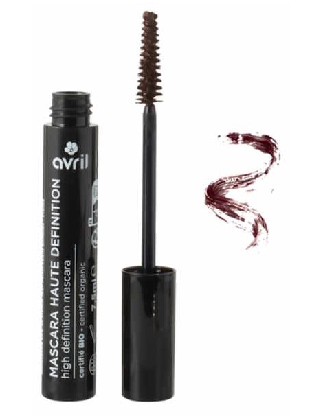 Mascara Haute définition  marron certifié Bio 7ml Avril Cosmétique cheveux chatain clair blond toux maquillage bio Abcbeauté
